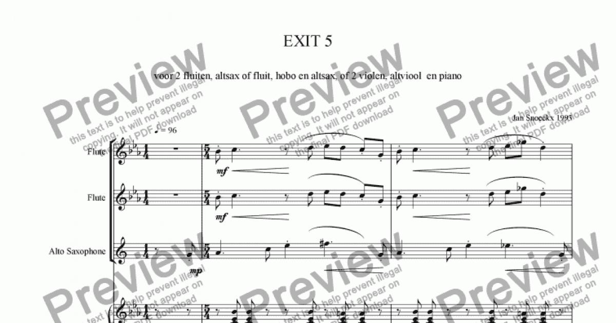 exit five - Download Sheet Music PDF file