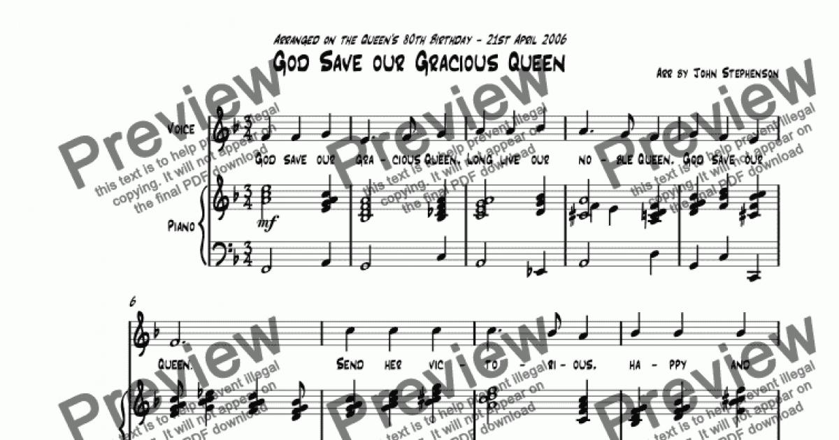 God save the Queen (2006) - Download Sheet Music PDF file