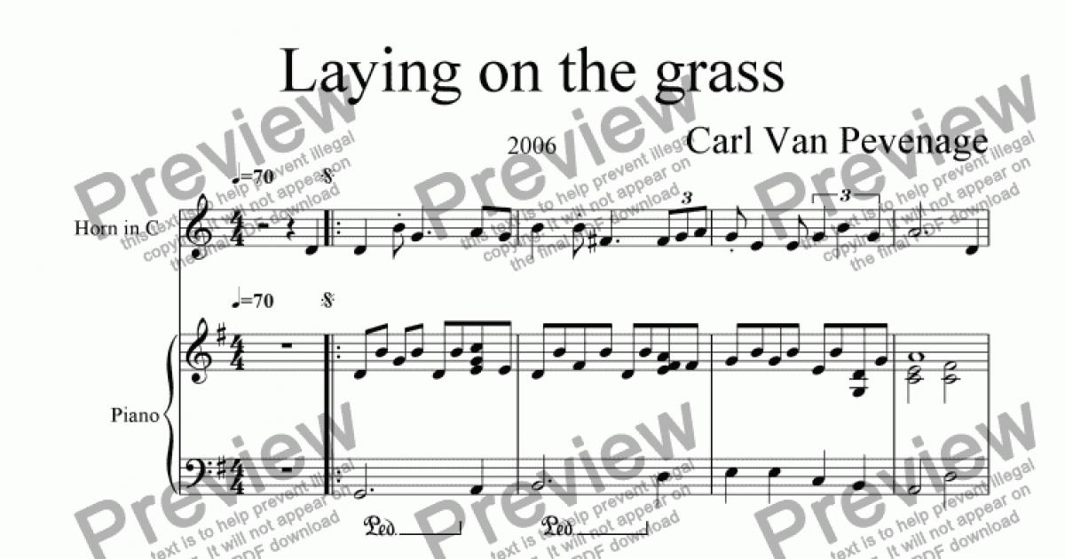 brass quintet sheet music grazing in the grass