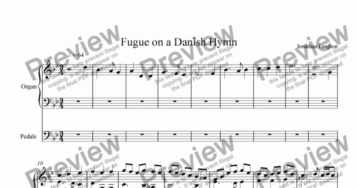 Fugue on a Danish Hymn - Download Sheet Music PDF file