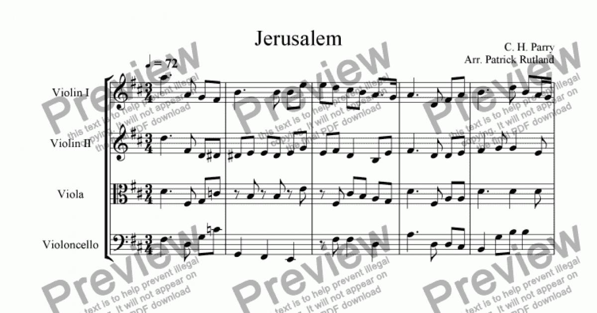 Jerusalem - Download Sheet Music PDF file