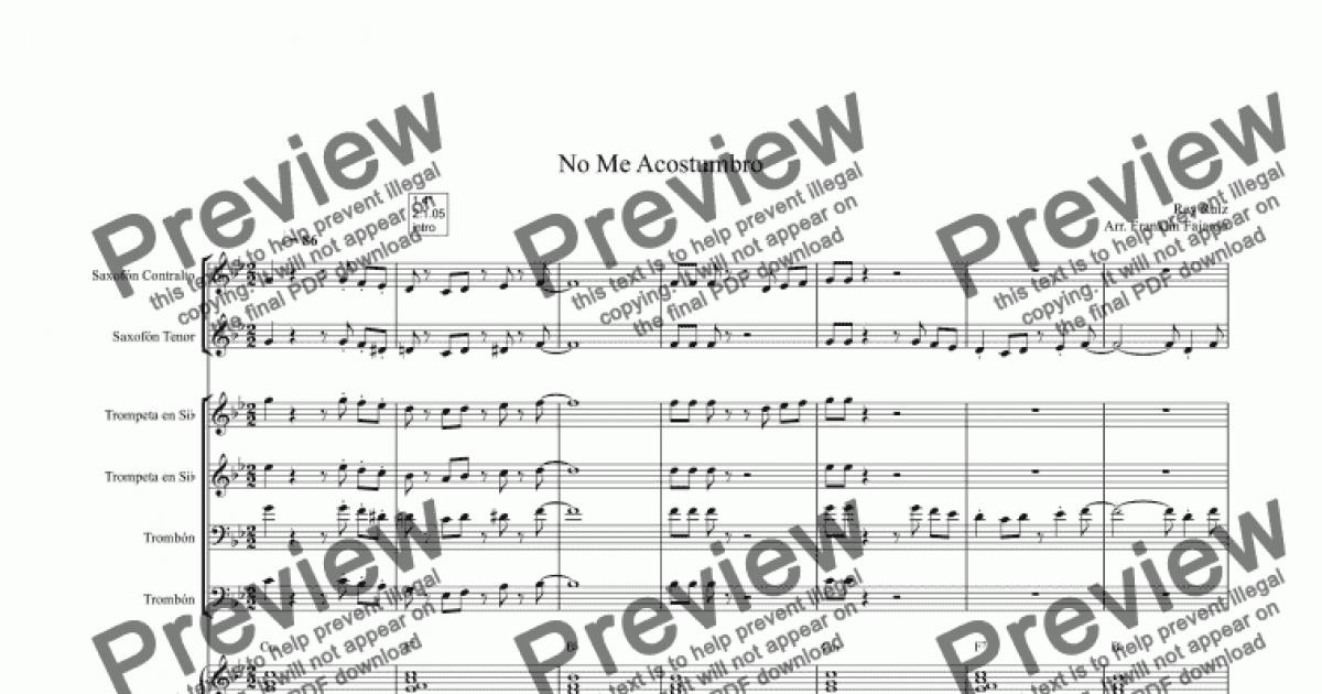 no-me-acostumbro-download-sheet-music-pdf-file