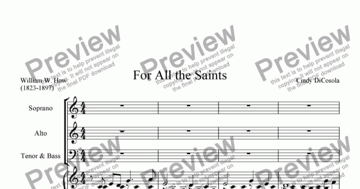 For All the Saints - SATB w/piano - Download Sheet Music PDF file