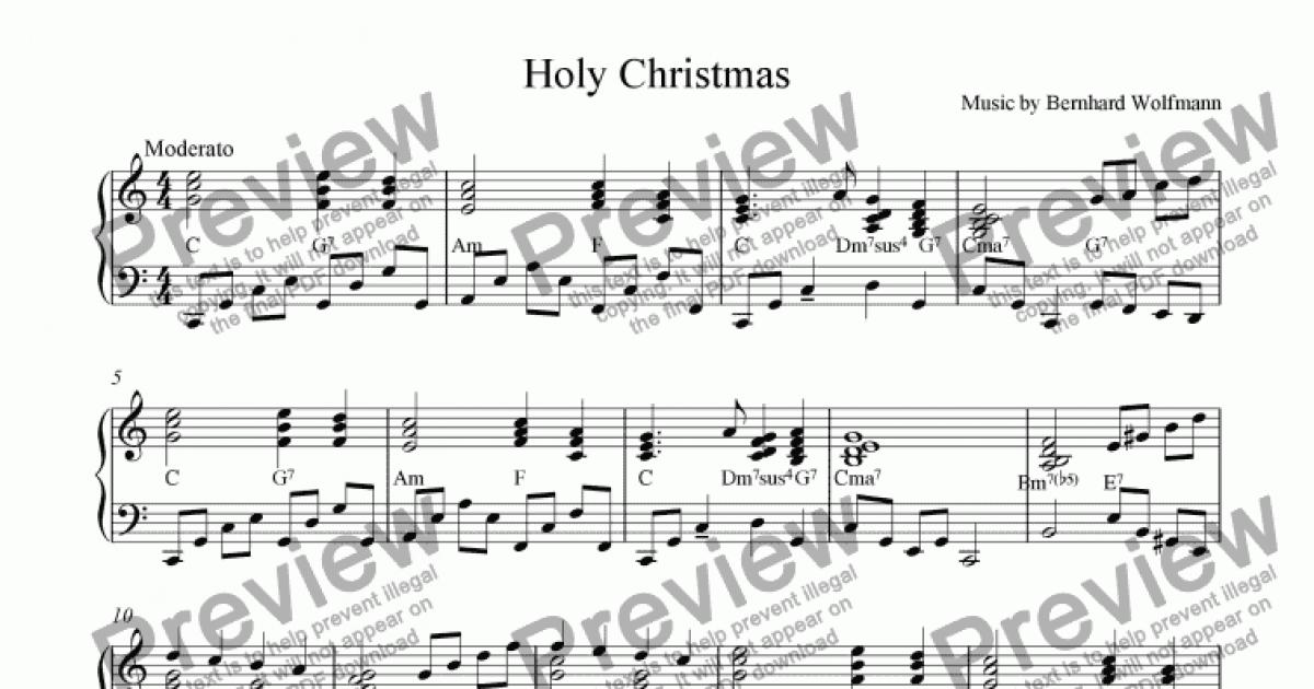 Holy Christmas - Download Sheet Music PDF file