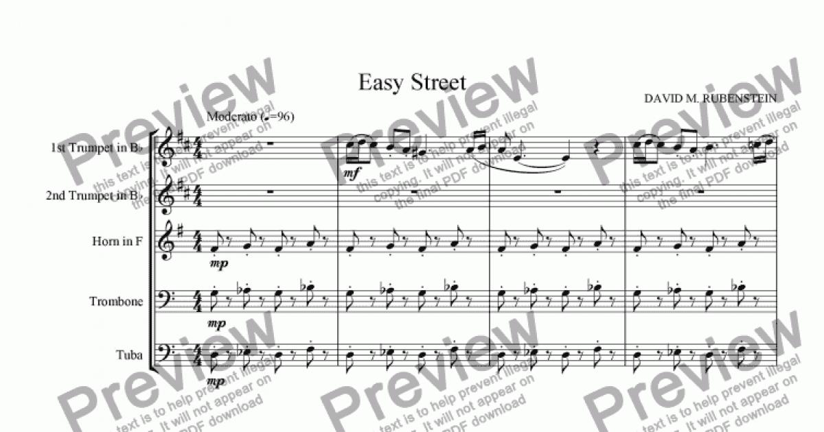 Easy Street Download Sheet Music PDF file