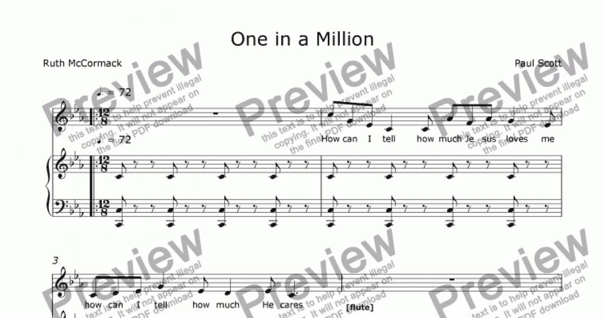 ne yo one in a million sheet music