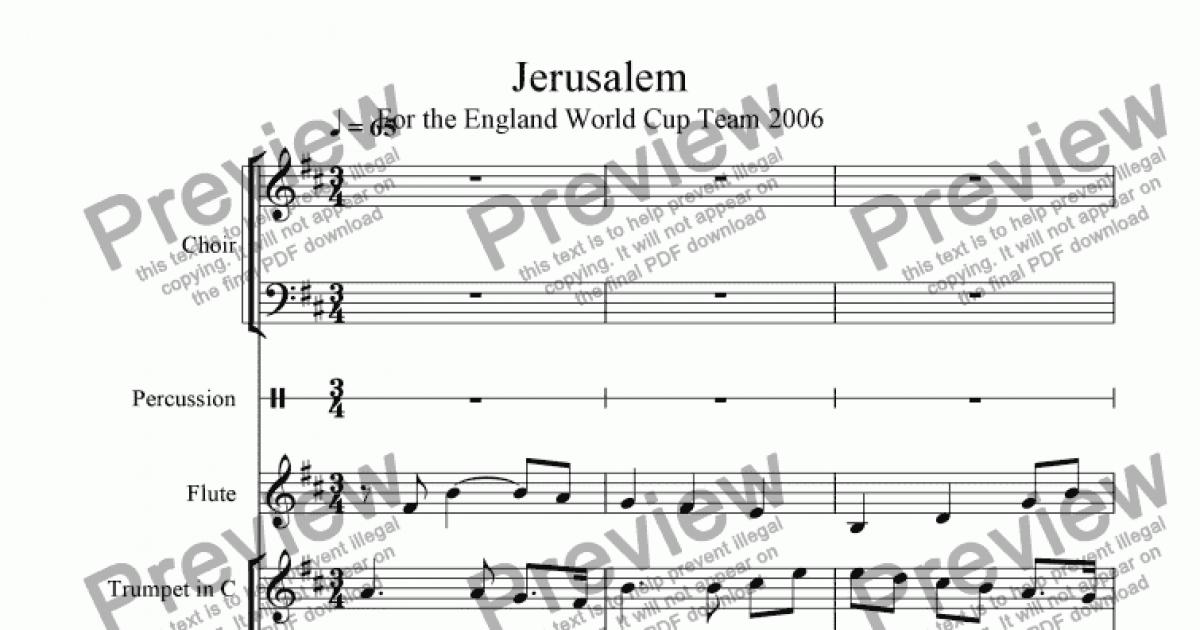 Jerusalem - Download Sheet Music Pdf File