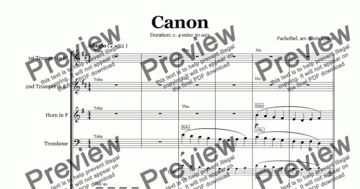 Canon - Download Sheet Music PDF file