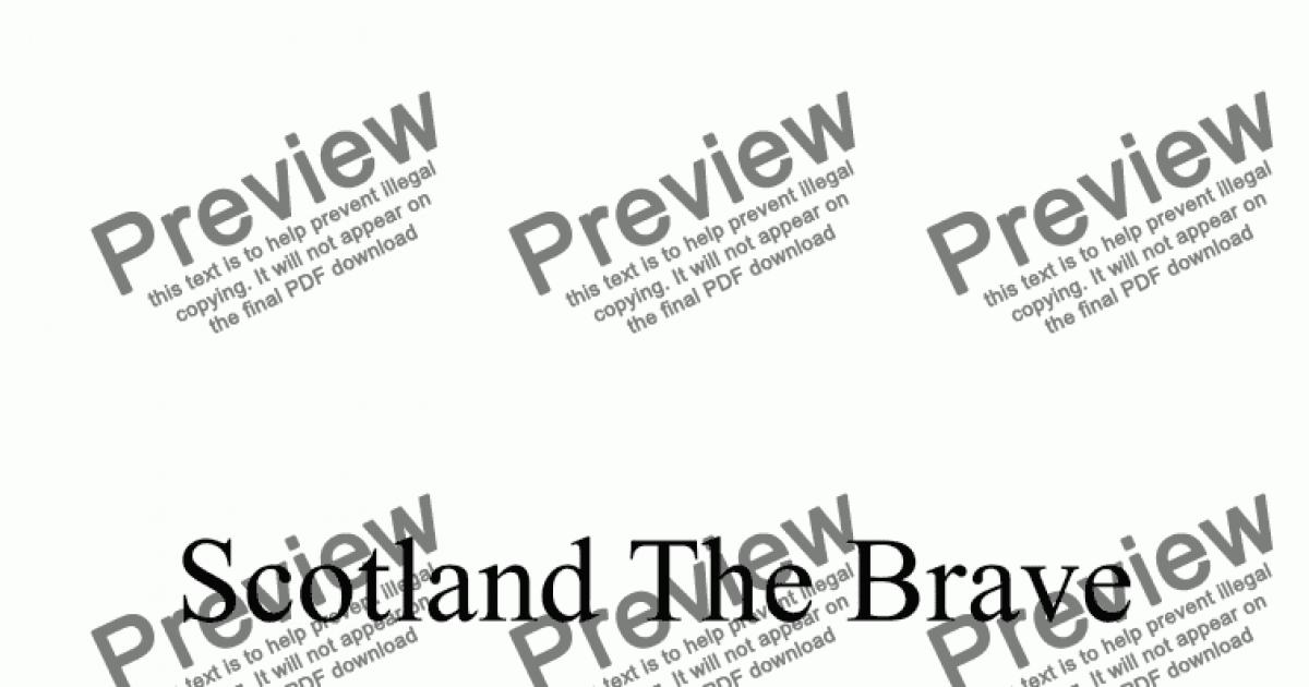 scotland the brave snare sheet music