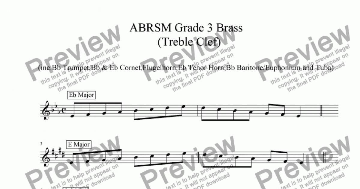 Brass Treble Clef Grade 3 Scales And Arpeggios Abrsm Format Pdf 0793