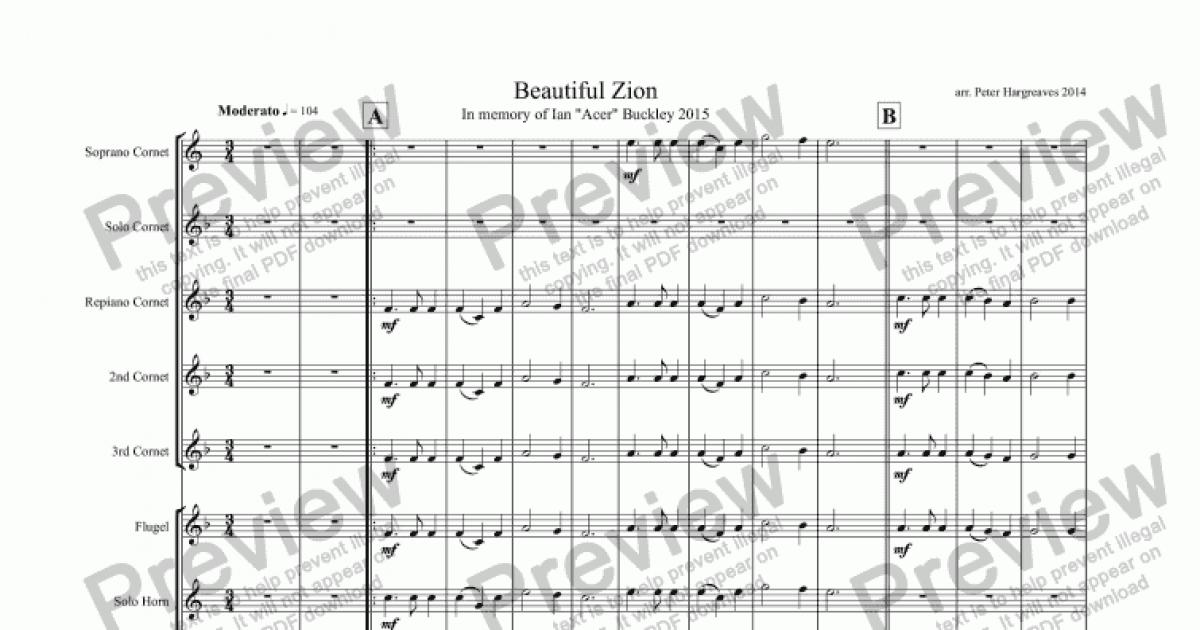 Beautiful Zion Download Sheet Music PDF file