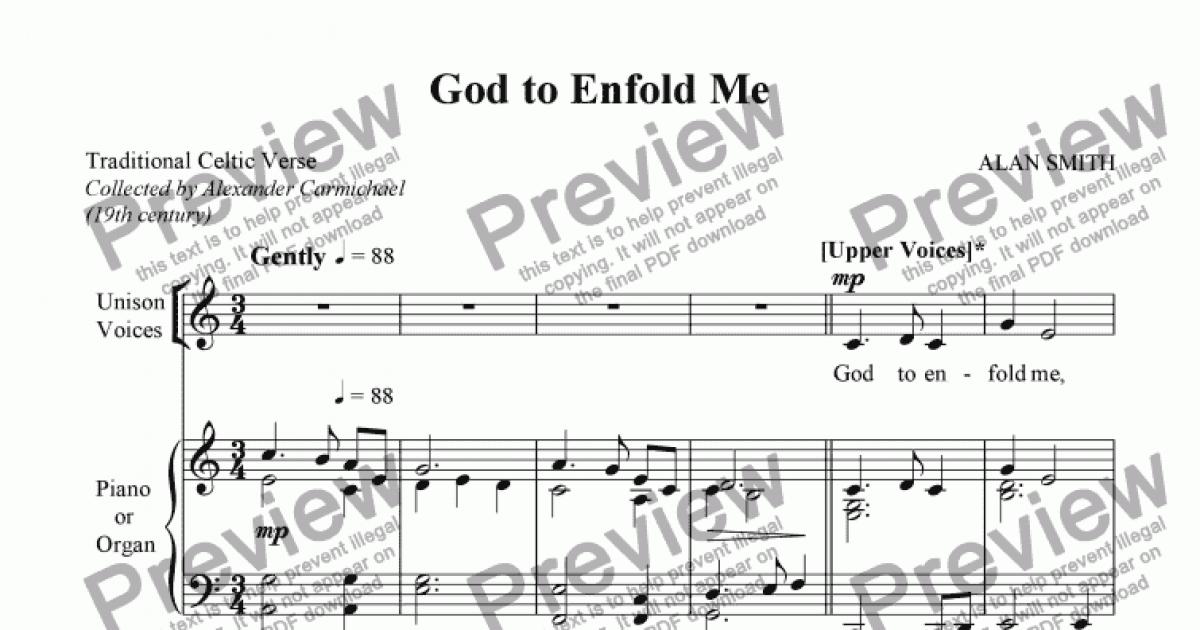 God To Enfold Me Original 2 Part Version Download Sheet Music Pdf 