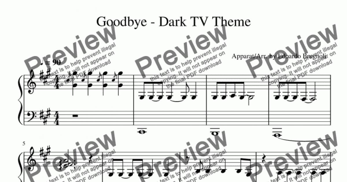 Dark TV Theme (Goodbye) Download Sheet Music PDF file