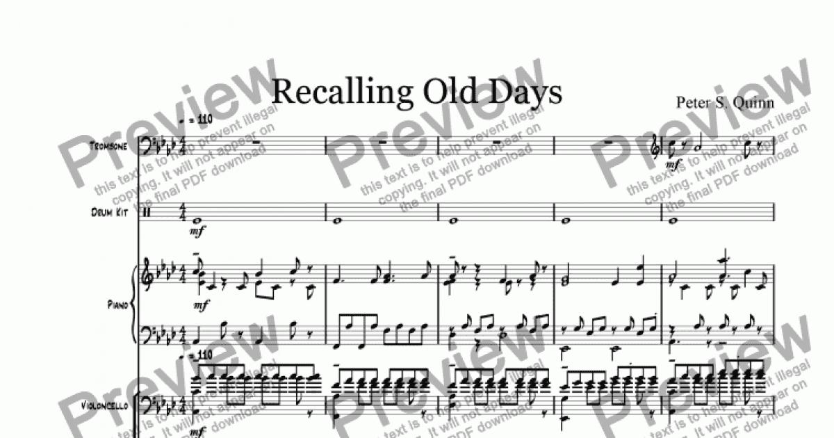 recalling-old-days-download-sheet-music-pdf-file