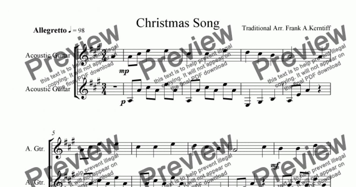 Christmas Song - Download Sheet Music PDF file