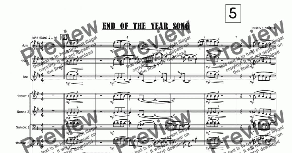 END OF THE YEAR SONG - Download Sheet Music PDF file