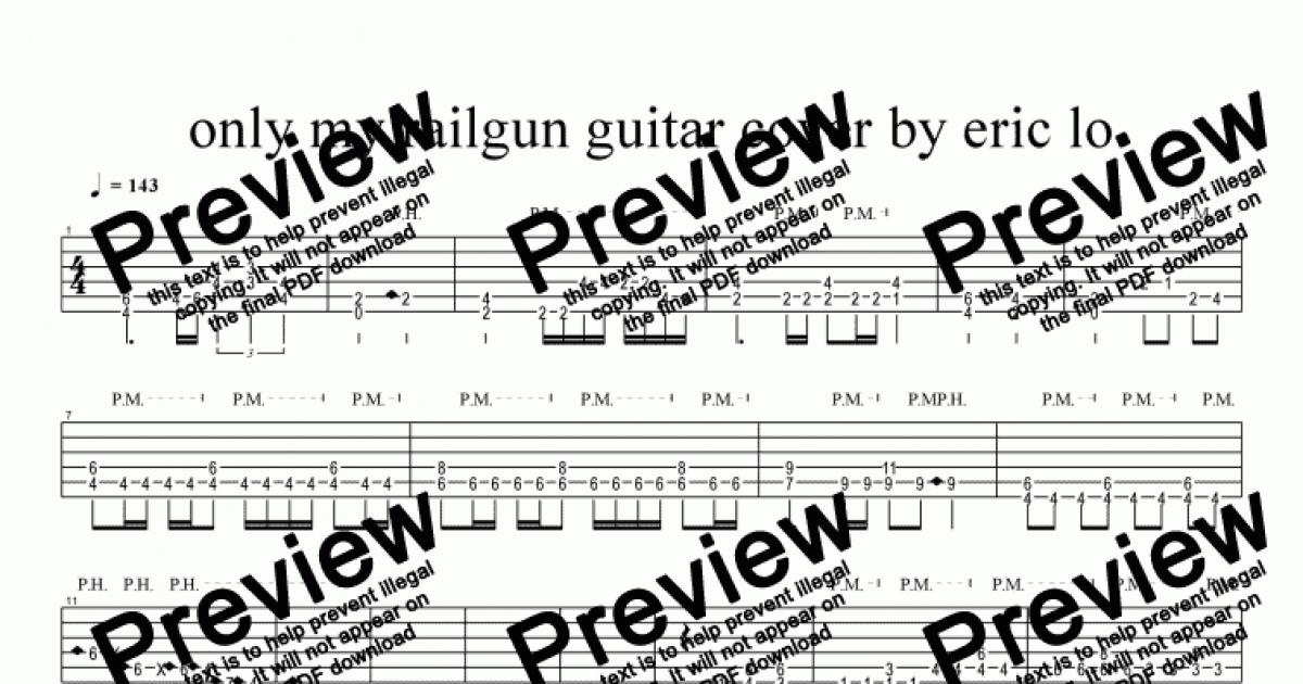 Only My Railgun Guitar Cover By Eric Lo Download Sheet Music Pdf