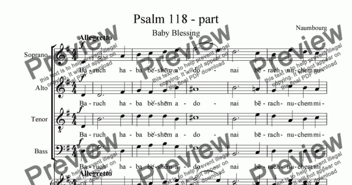 Psalm 118 - Download Sheet Music PDF File