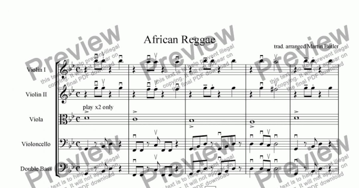 African Reggae - Download Sheet Music PDF file