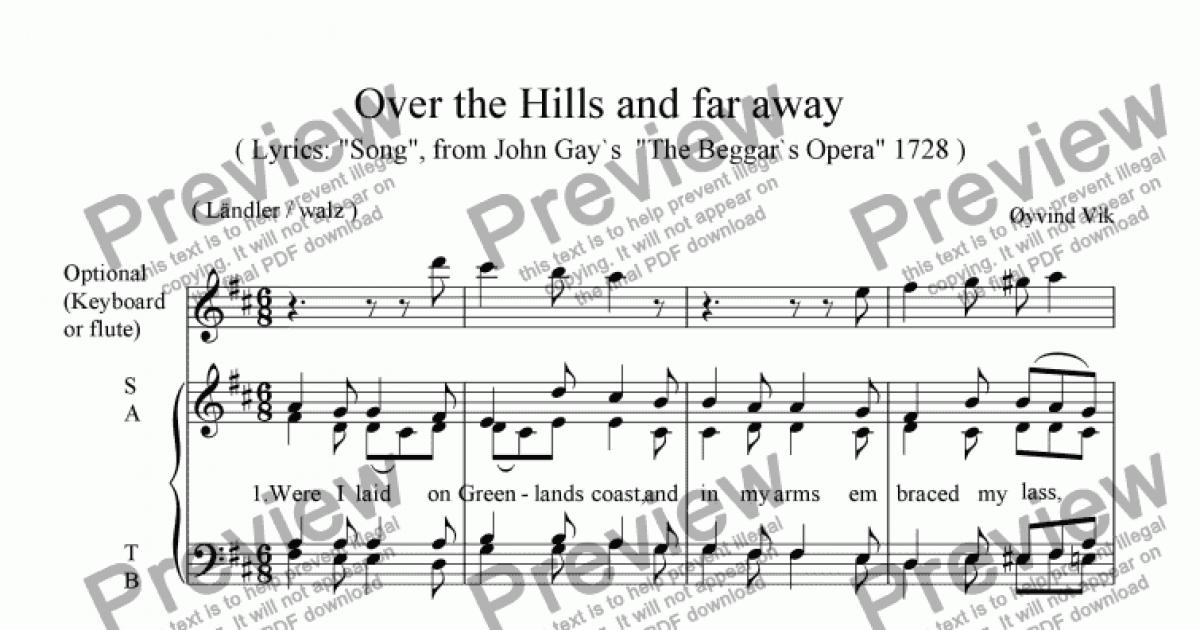 Over The Hills And Far Away Download Sheet Music Pdf File