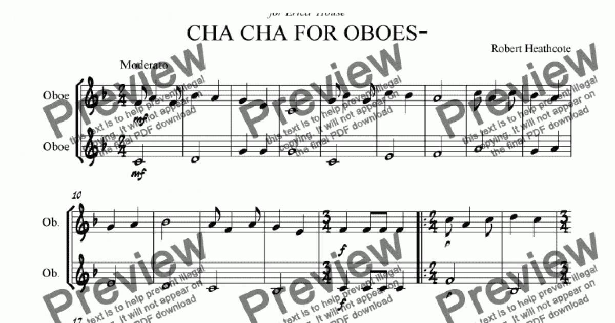 Cha Cha for Oboes Download Sheet Music PDF file