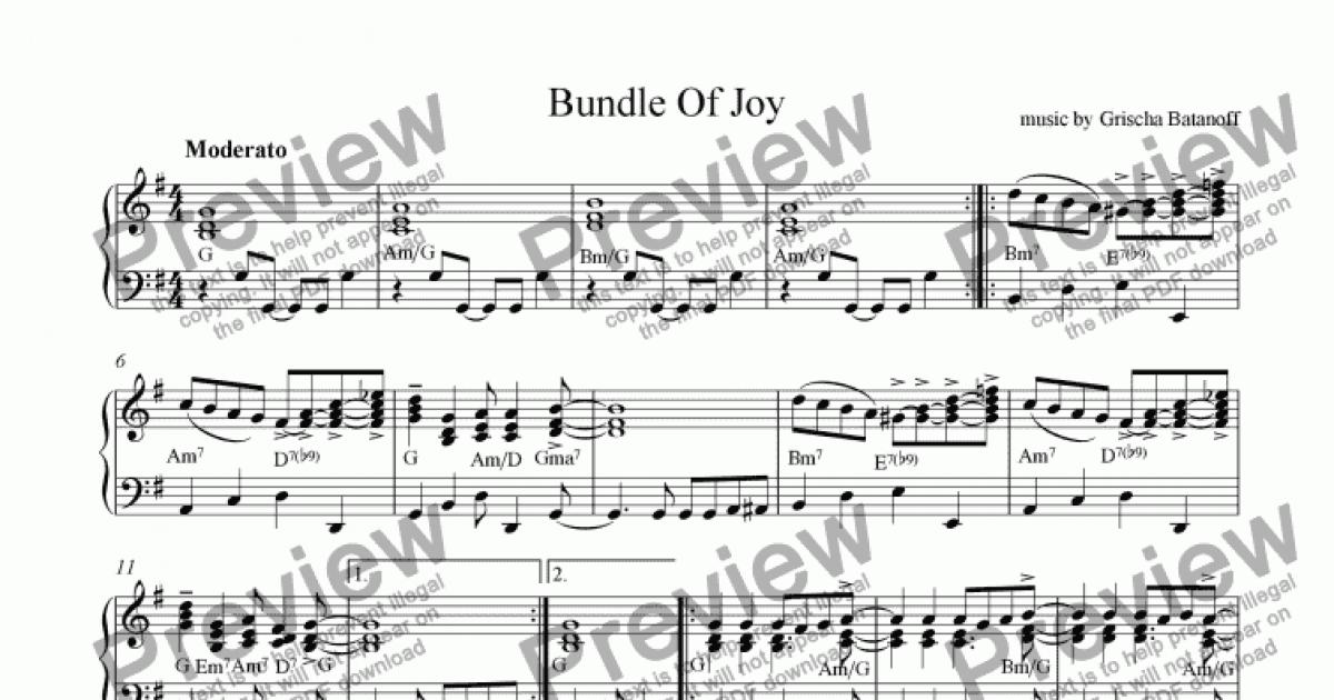 Bundle Of Joy - Download Sheet Music PDF file