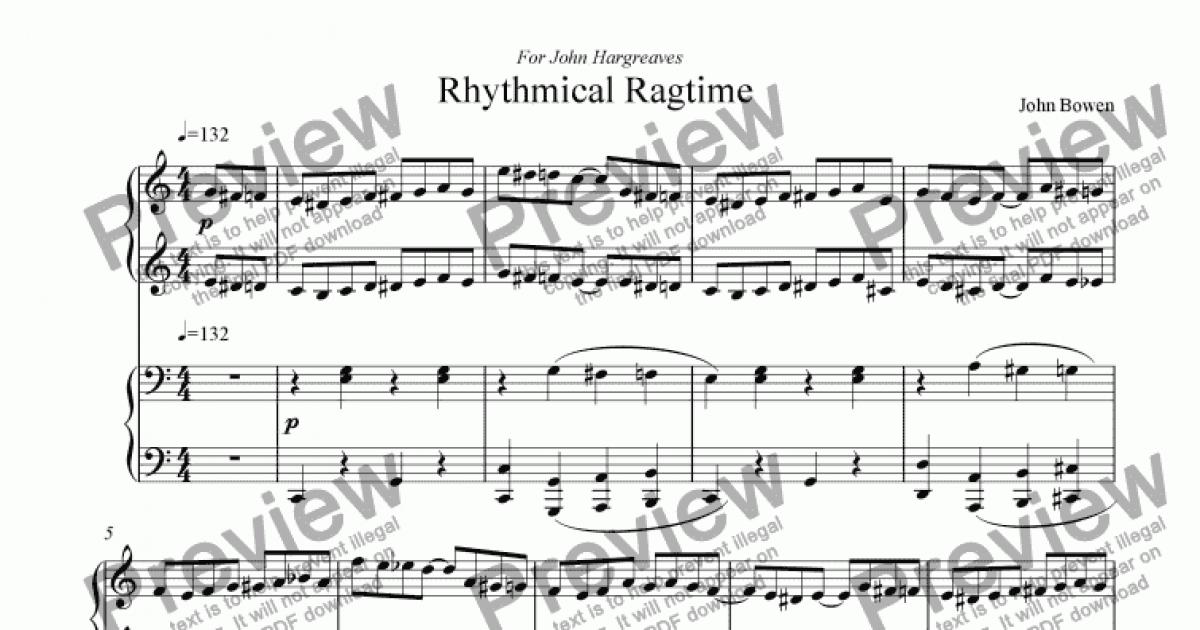 ragtime piano songs
