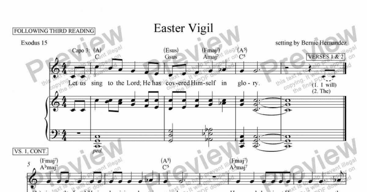 Responsorial Psalm Easter Vigil Following Reading 3 Sheet Music
