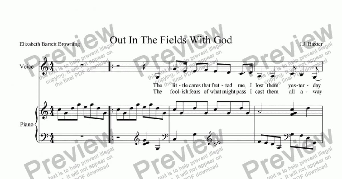 Out In the Fields With God - Download Sheet Music PDF file