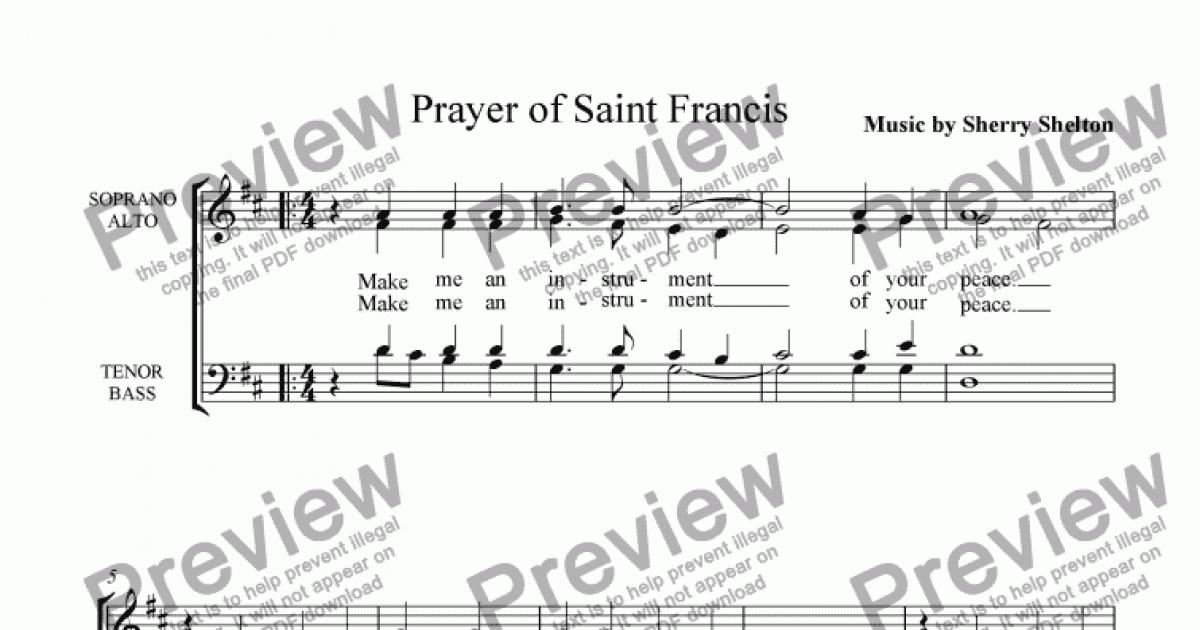 Prayer of Saint Francis - Download Sheet Music PDF file