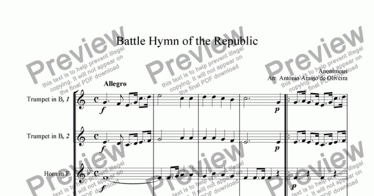 Battle Hymn of the Republic - Download Sheet Music PDF file