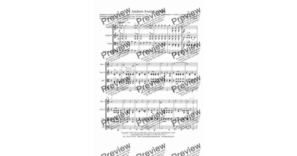 Anchors Aweigh Sheet music for Trumpet in b-flat (Solo