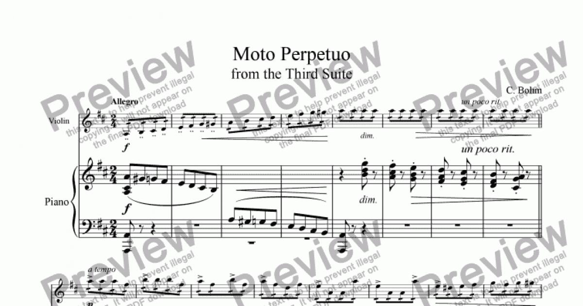 Moto Perpetuo - Download Sheet Music PDF file