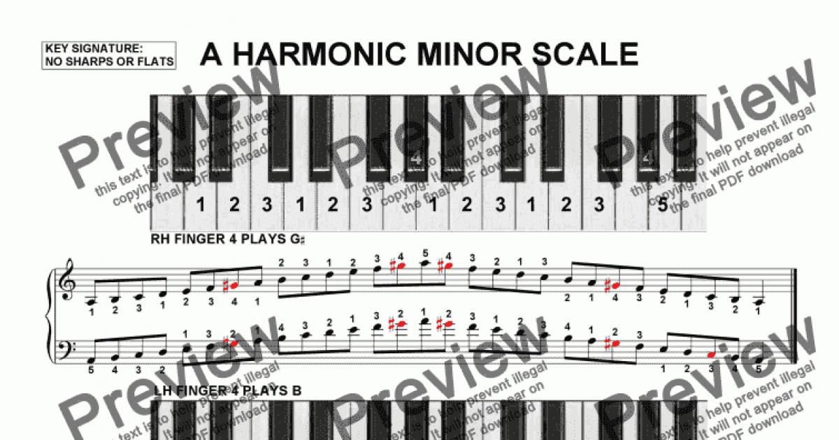 A Harmonic Minor Scale - Download Sheet Music PDF file