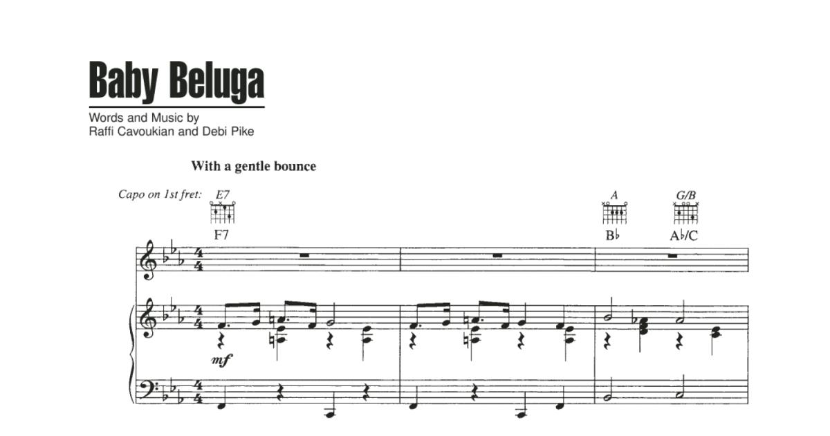 Baby Beluga (piano, Vocal & Guitar Chords (right-hand Melody))