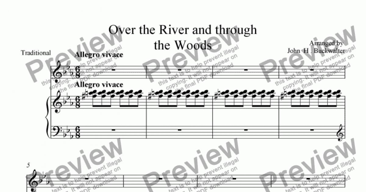 Over The River And Through The Woods - Download Sheet Music PDF File