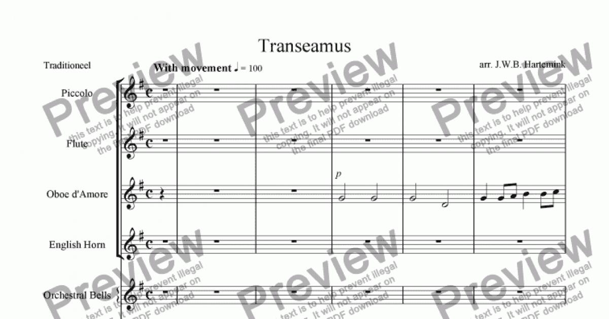 Transeamus - Download Sheet Music PDF file