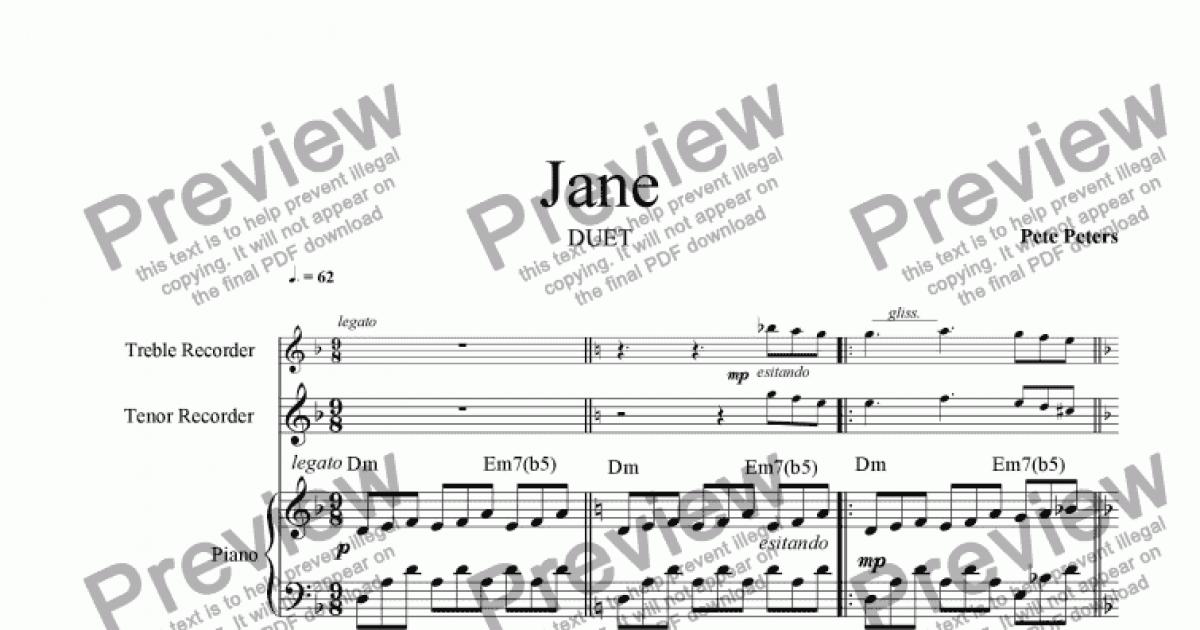 ballad of jane doe sheet music