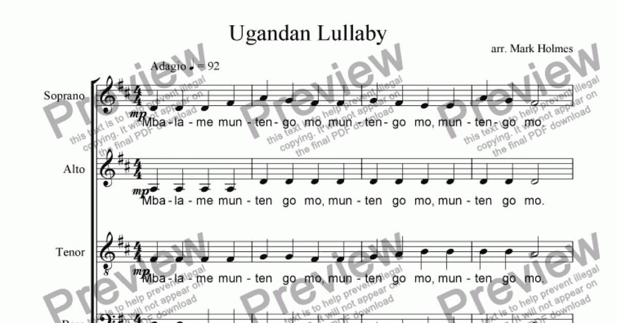 Ugandan Lullaby Download Sheet Music PDF file