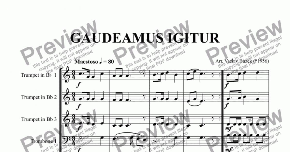 Gaudeamus Igitur - Download Sheet Music PDF File