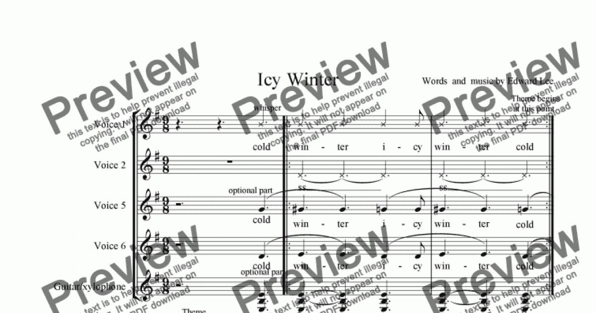 winter child piano sheet