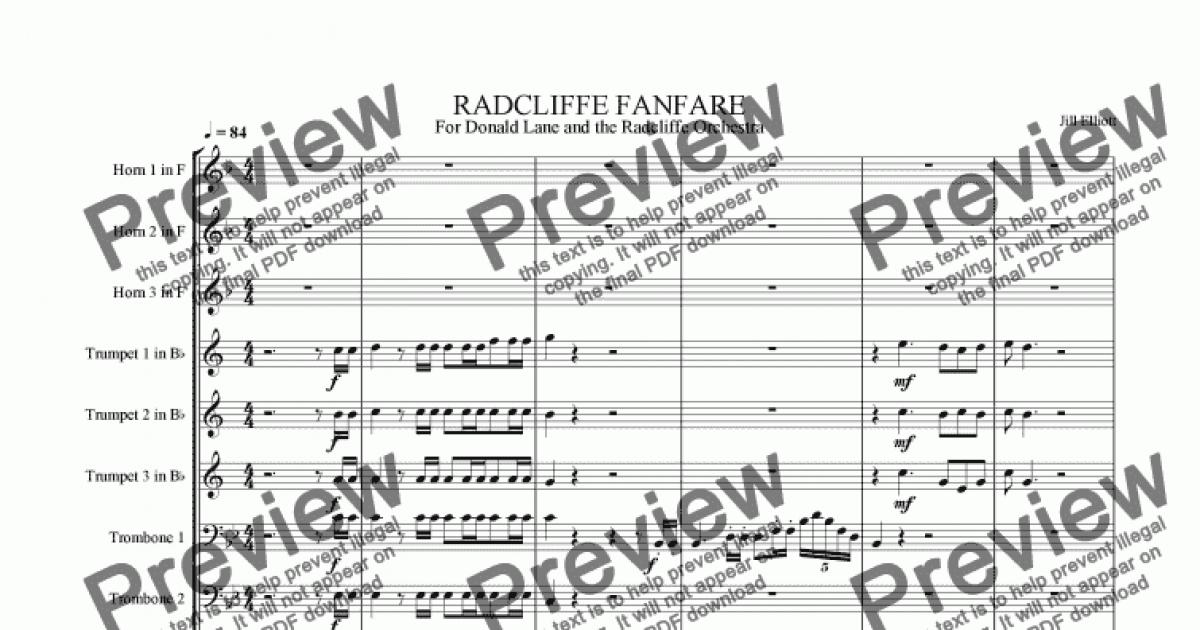 Radcliffe Fanfare Download Sheet Music Pdf File