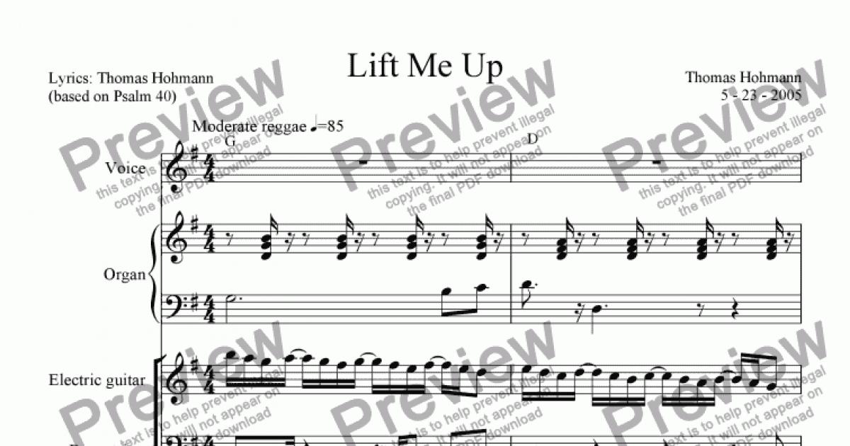 Lift Me Up - Download Sheet Music PDF file