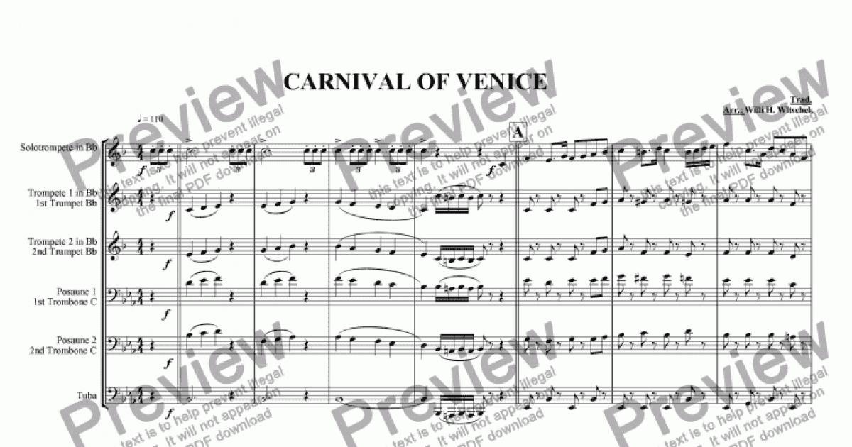 Carnival Of Venice Trombone Pdf Downloads