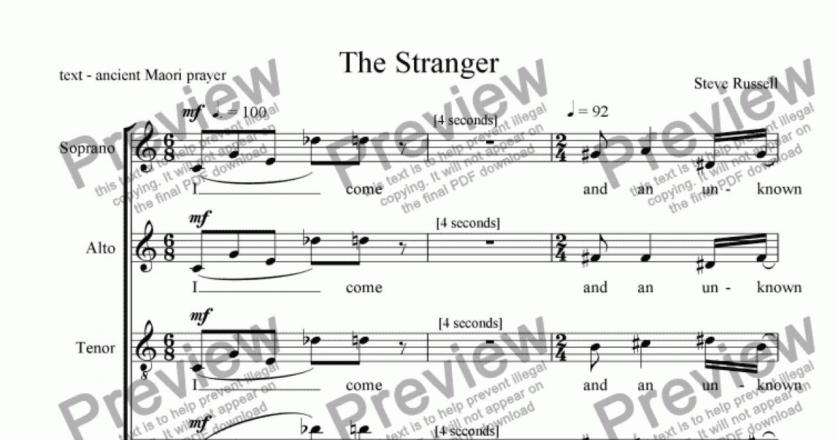 The Stranger - Download Sheet Music PDF file