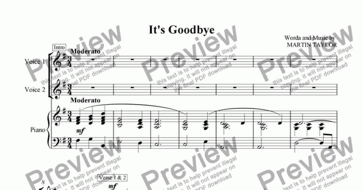 goodbye says it all chords
