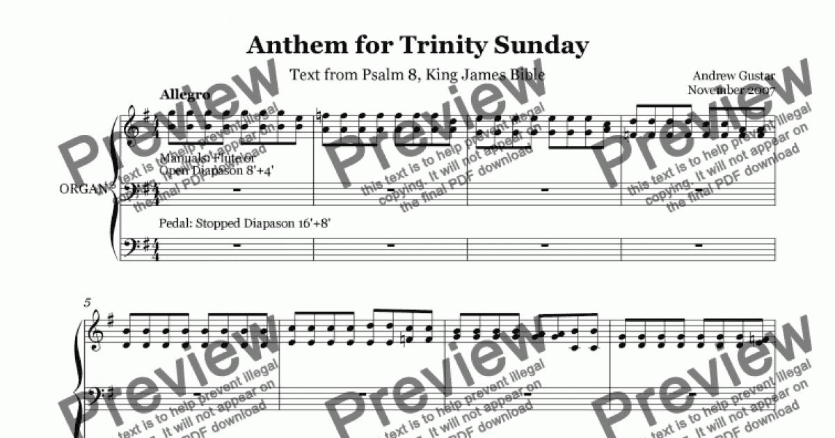 Anthem For Trinity Sunday - Download Sheet Music PDF File