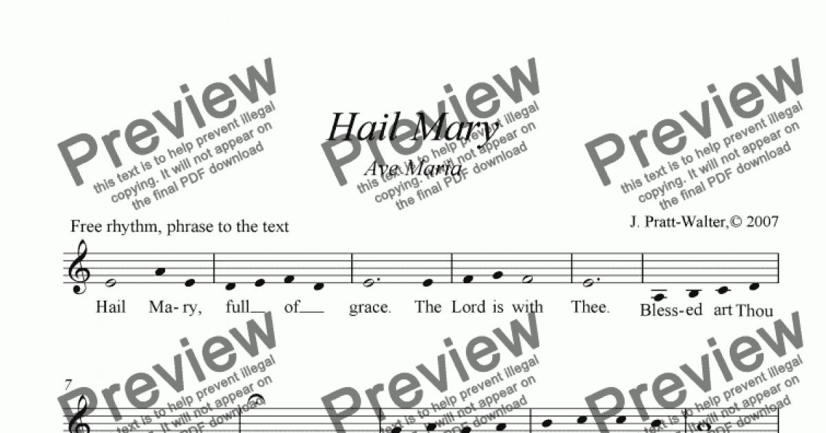 Hail Mary - Download Sheet Music PDF file