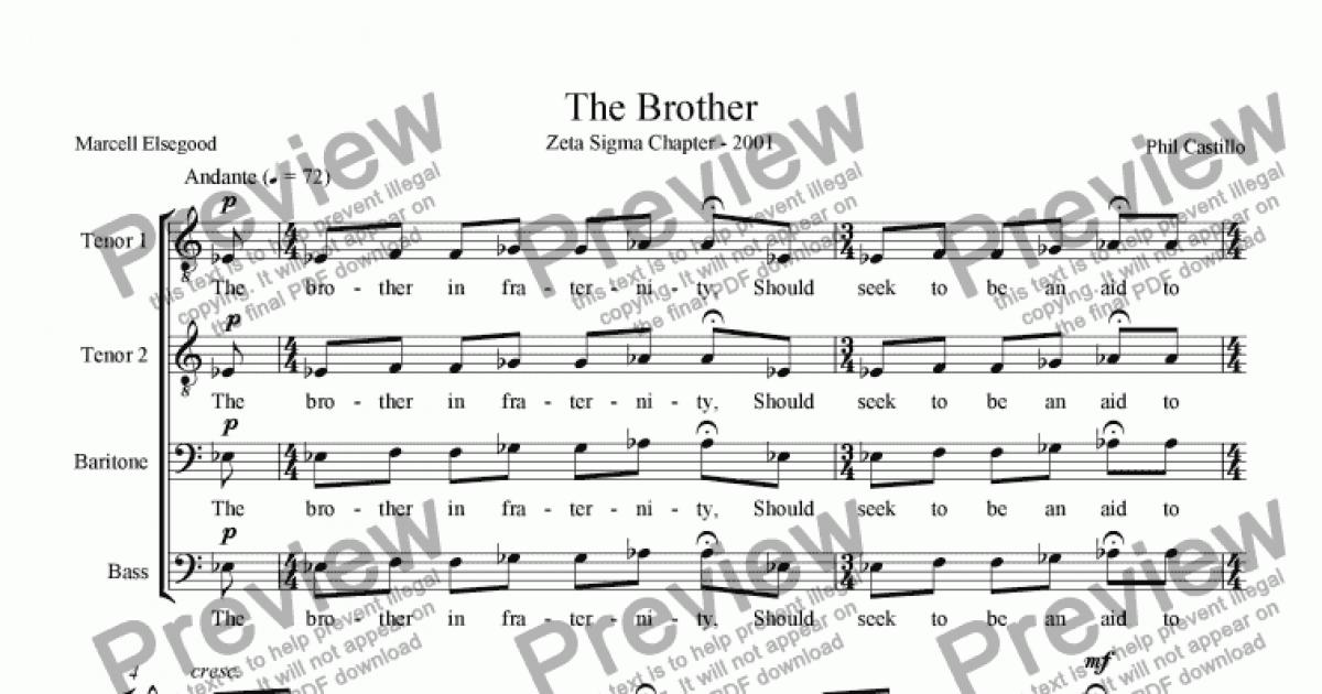 The Brother Download Sheet Music Pdf File