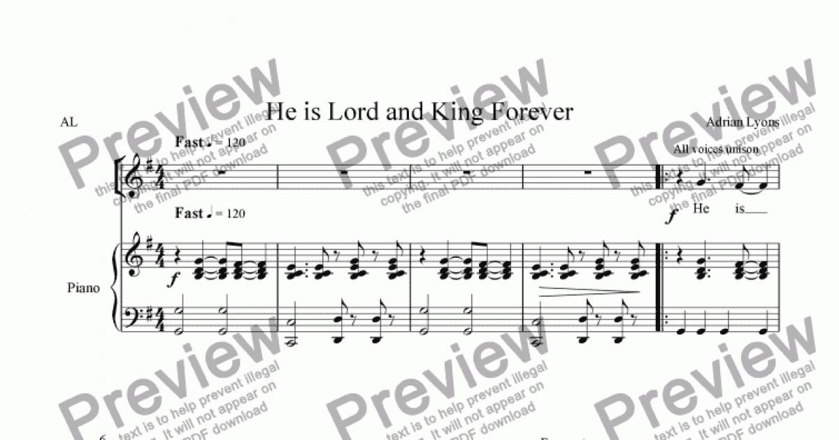 He is Lord and King Forever - Download Sheet Music PDF file